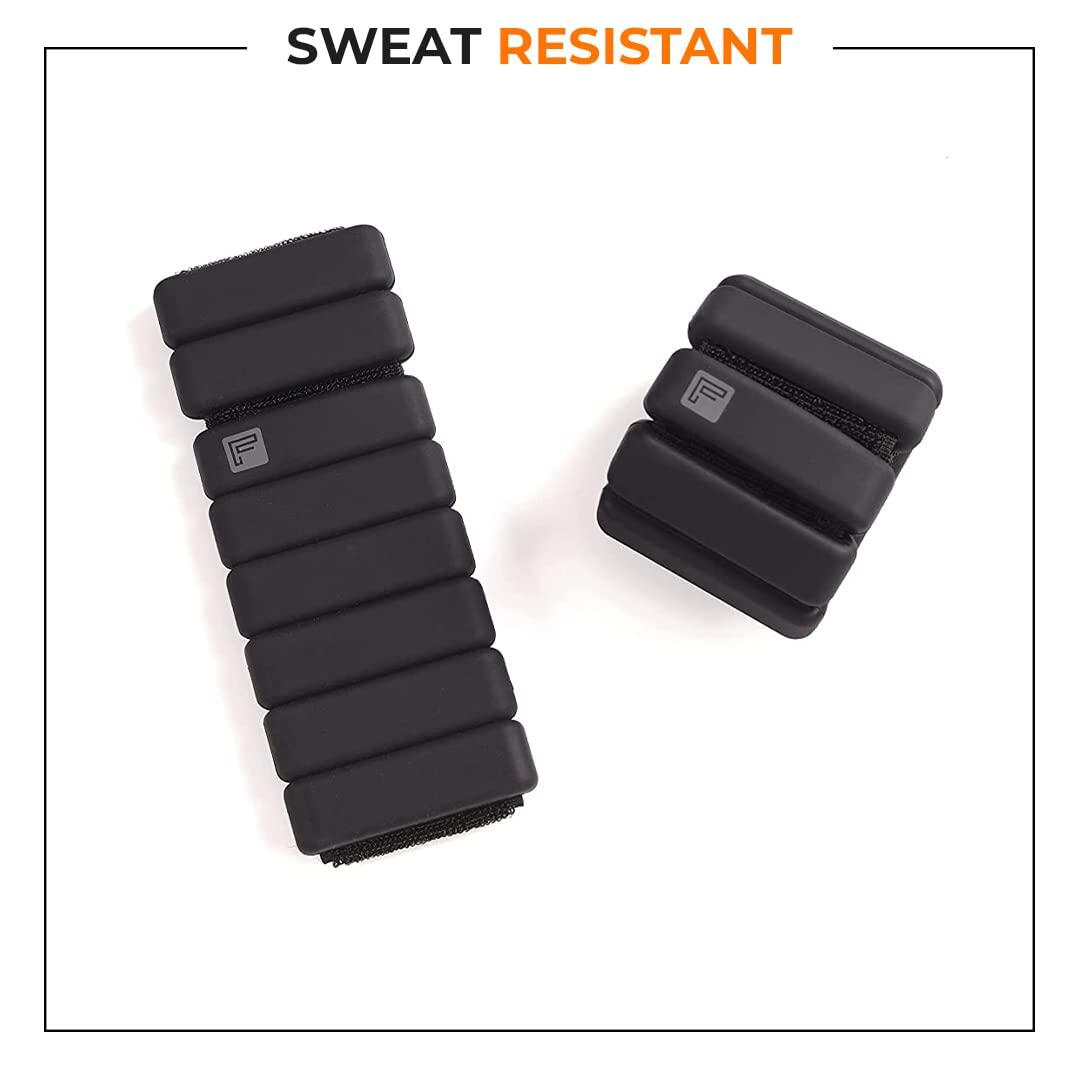 Flexnest The Flexbangle Adjustable Wrist & Ankle Weights Set, Free Size, (Pack of 2), 1 Pound Each