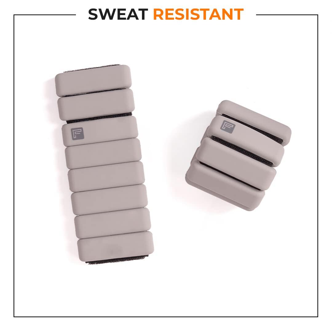 Flexnest The Flexbangle Adjustable Wrist & Ankle Weights Set, Free Size, (Pack of 2), 1 Pound Each
