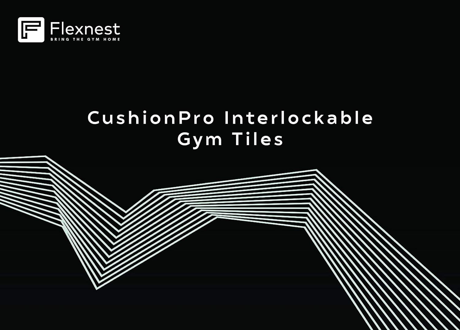Flexnest Interlocking Cushion Pro 12mm Thick Eva Foam Gym Tiles Floor Mat