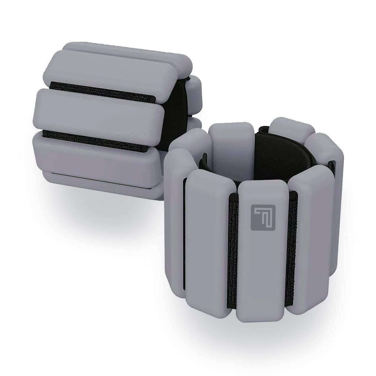 Flexnest The Flexbangle Adjustable Wrist & Ankle Weights Set, Free Size, (Pack of 2), 1 Pound Each -  1