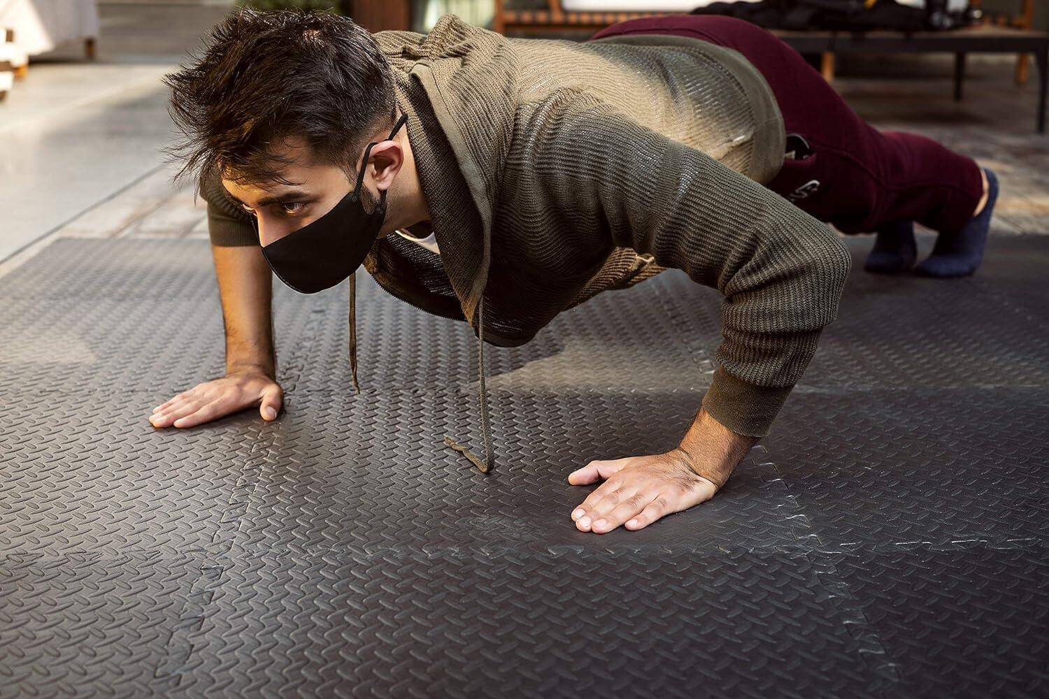 Flexnest Interlocking Cushion Pro 12mm Thick Eva Foam Gym Tiles Floor Mat -  4