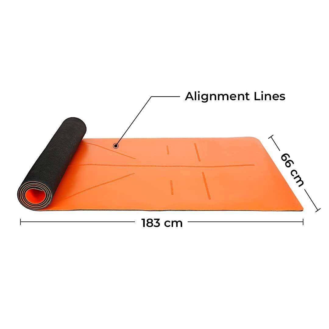 Flexnest PU + Rubber Grip Yoga Mat 6mm - Orange (Performance Mat) -  2