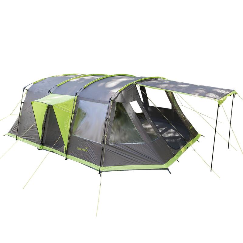 Nordland 6 - 6 persoons tunneltent - 580 x 440 cm - Antraciet-Groen