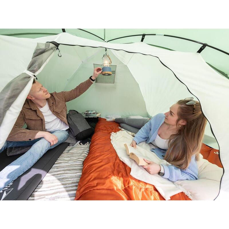 Namiot kempingowy kopułowy Larvik 4, 4-osobowy, 1 sypialnia, zielony