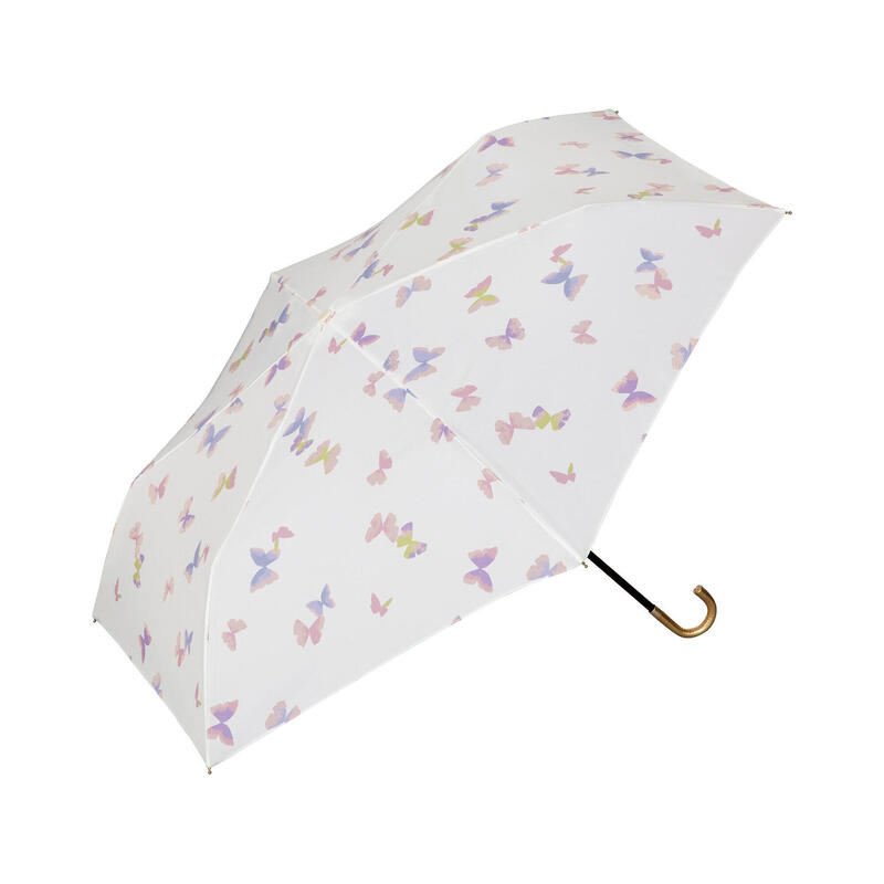 蝴蝶袖珍縮骨雨傘 - 米色