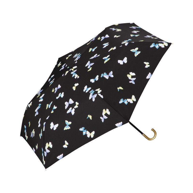 蝴蝶袖珍縮骨雨傘 - 黑色