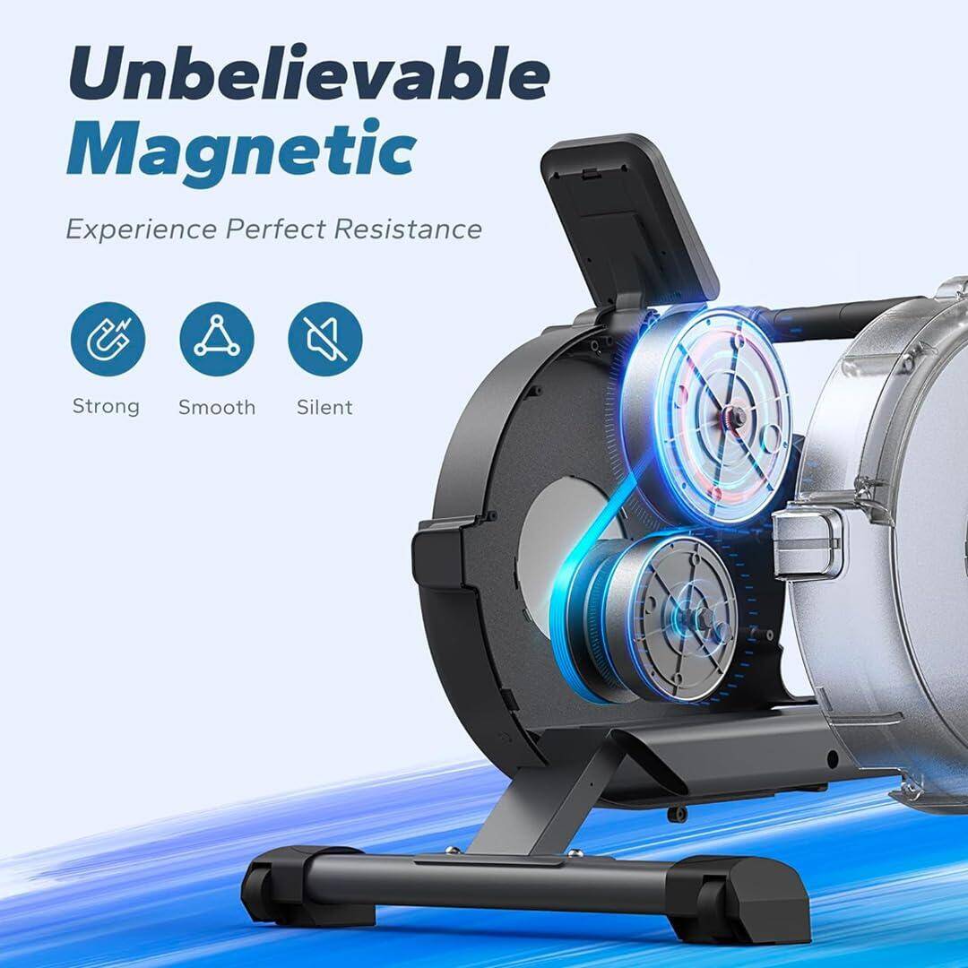 Flexnest Flexrower Lite Bluetooth-Enabled Magnetic Rowing Machine for Home Gym Black -  2