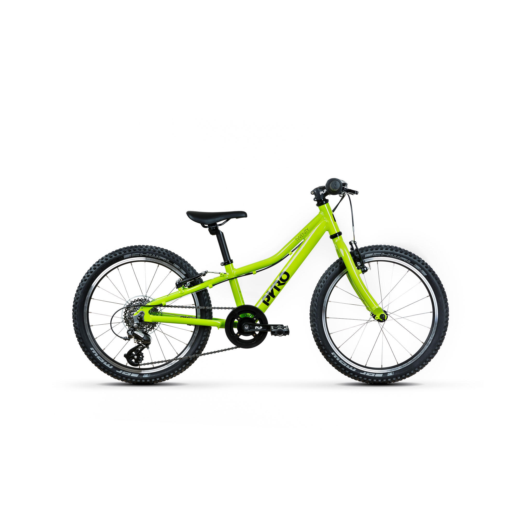 PYRO BIKES PYRO TWENTY small - Ultraleichtes 20-Zoll Kinderfahrrad in Grün für Ausflüge