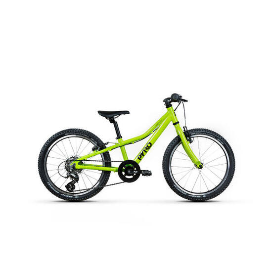 PYRO TWENTY small - Ultraleichtes 20-Zoll Kinderfahrrad in Grün für Ausflüge