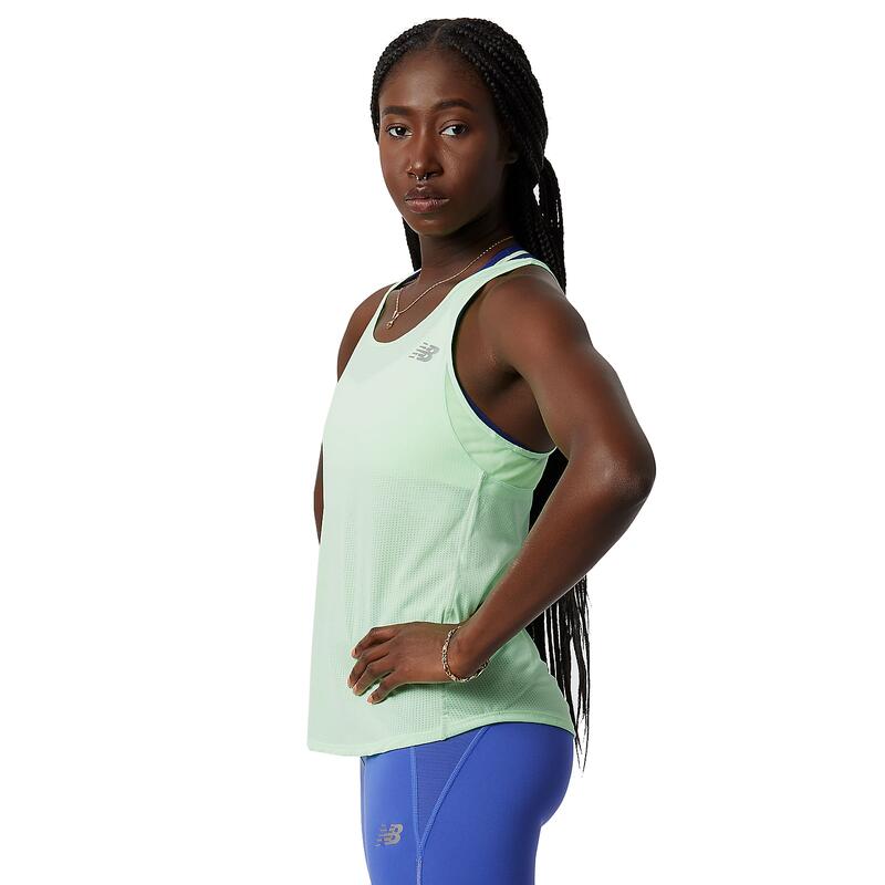 Női póló, New Balance Impact Run SS Tee, zöld