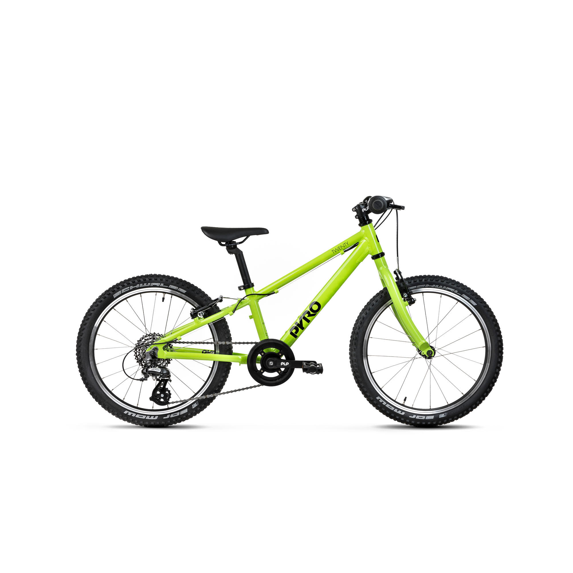 PYRO BIKES PYRO TWENTY large - Ultraleichtes 20-Zoll Kinderfahrrad in Grün für Ausflüge