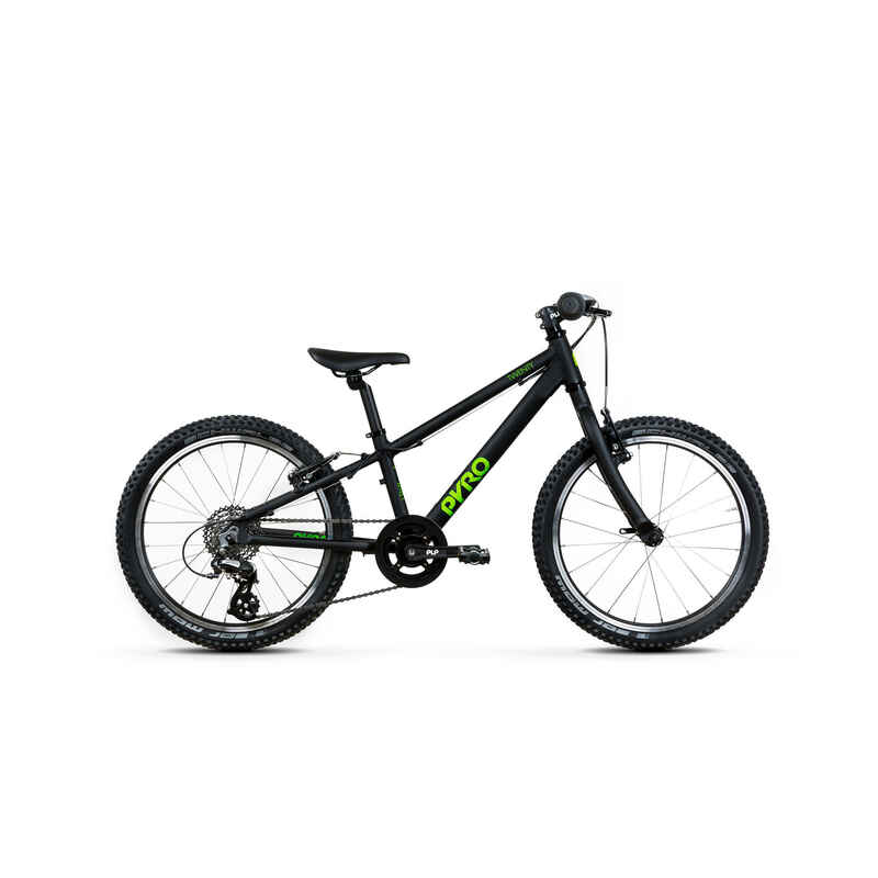 PYRO TWENTY Large - Ultraleichtes 20-Zoll Kinderfahrrad in Schwarz matt