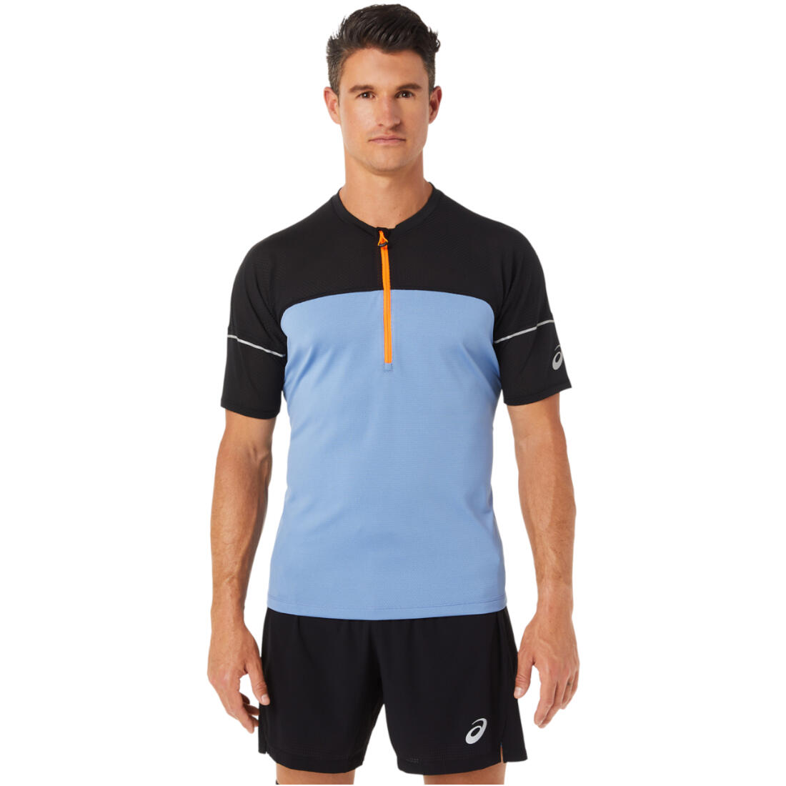 Asics - T-shirt Pour Hommes Fujitrail Top Tee - T-shirt Manches Courtes - Bleu|noir - 38 S - Decathlon