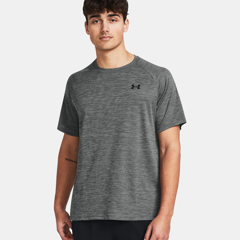 T-shirt Ua Tech™ Textured Heren Grijs Under Armour