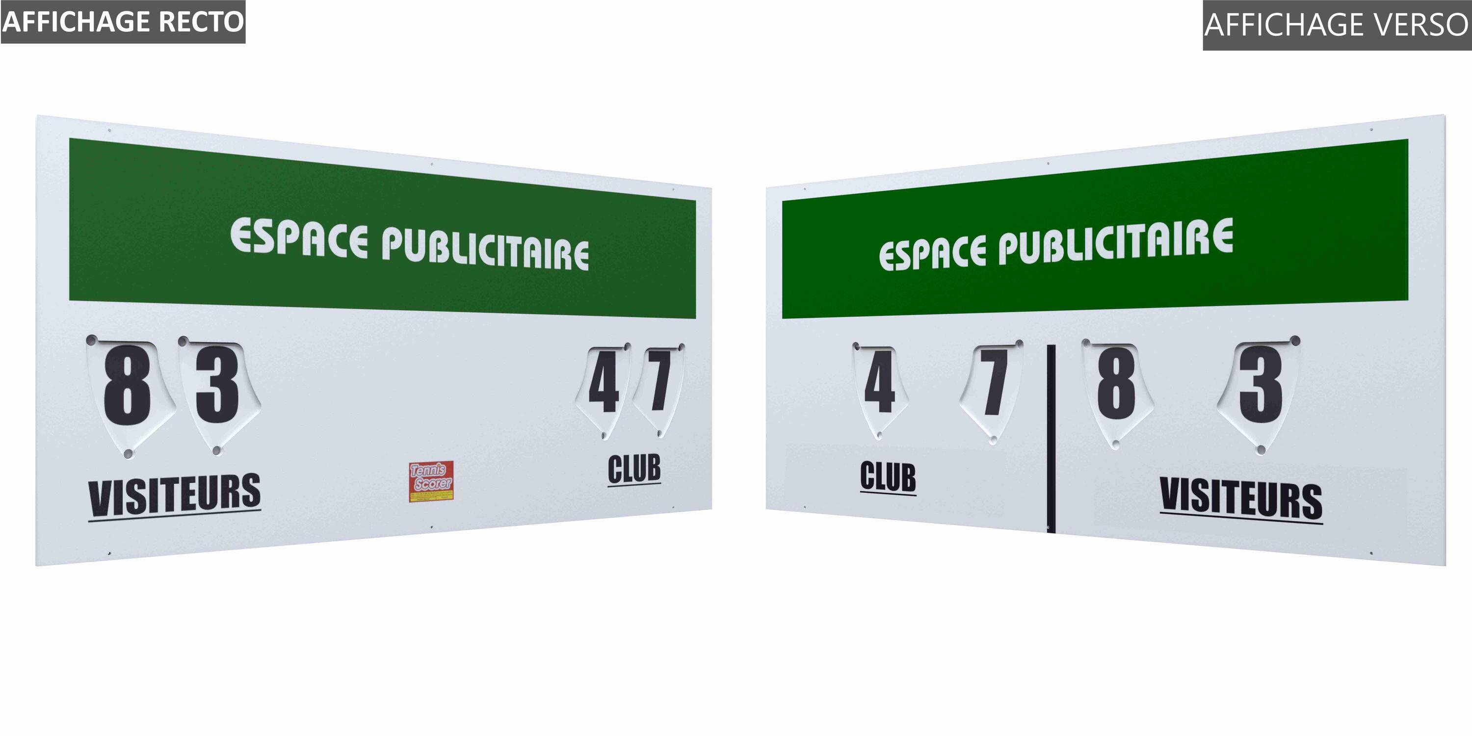 TENNIS SCORER Tabellone di punteggio - MODELLO TUTTIGLI SPORT RECTO-VERSO