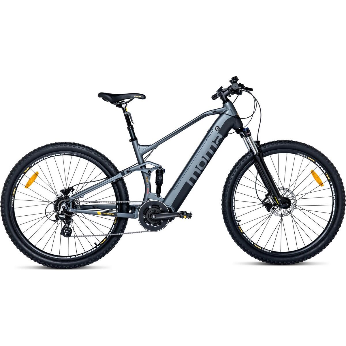 Moma Bikes - Vtt Electrique Tout Suspendu E-mtb 27.5'' Pro Moteur Central - Vélo Tout Terrain - Gris|marron|noir - 44 L - Decathlon