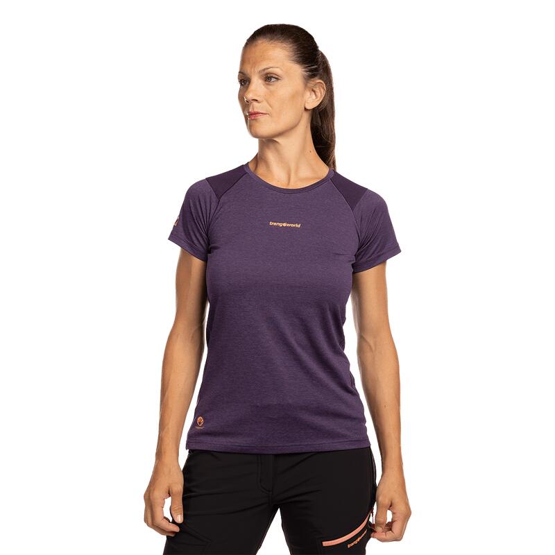 Camiseta de manga corta para Mujer Trangoworld Trx2 wm pro short Morado