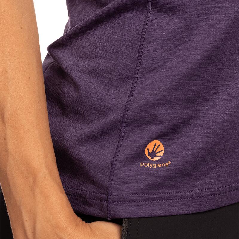 Camiseta para Mujer Trangoworld Trx2 wm pro short Morado protección UV+30