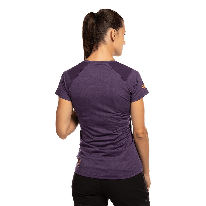 Camiseta de manga corta para Mujer Trangoworld Trx2 wm pro short Morado