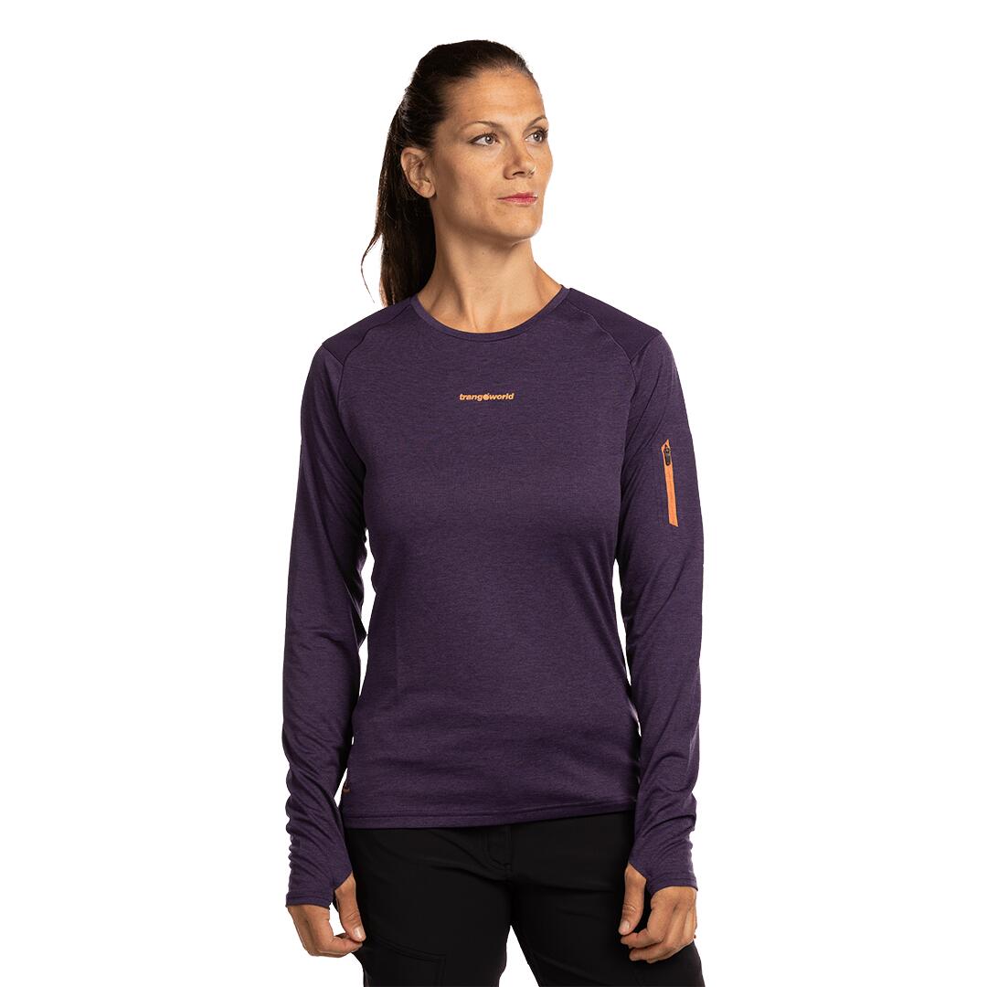 Camiseta manga larga para Mujer Trangoworld Trx2 wm pro long Morado 3/6