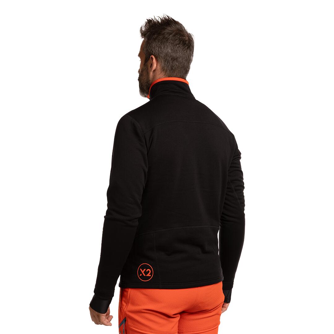 Jersey para Hombre Trangoworld Trx2 stretch pro Negro/Naranja 3/6