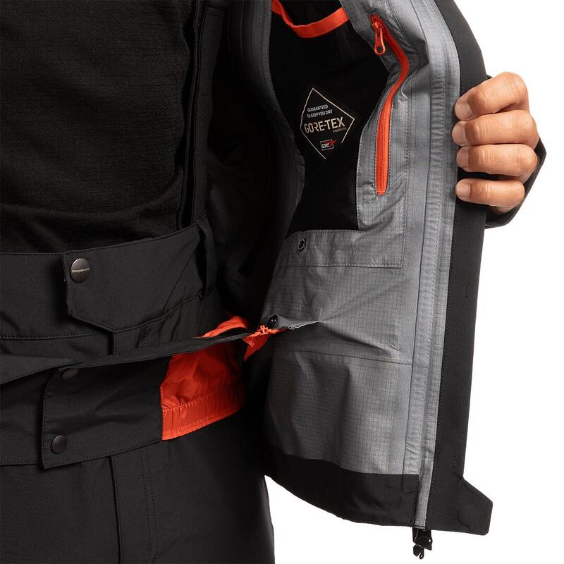 Chaqueta para Hombre Trangoworld Trx2 shell pro Negro/Negro/Naranja Impermeable