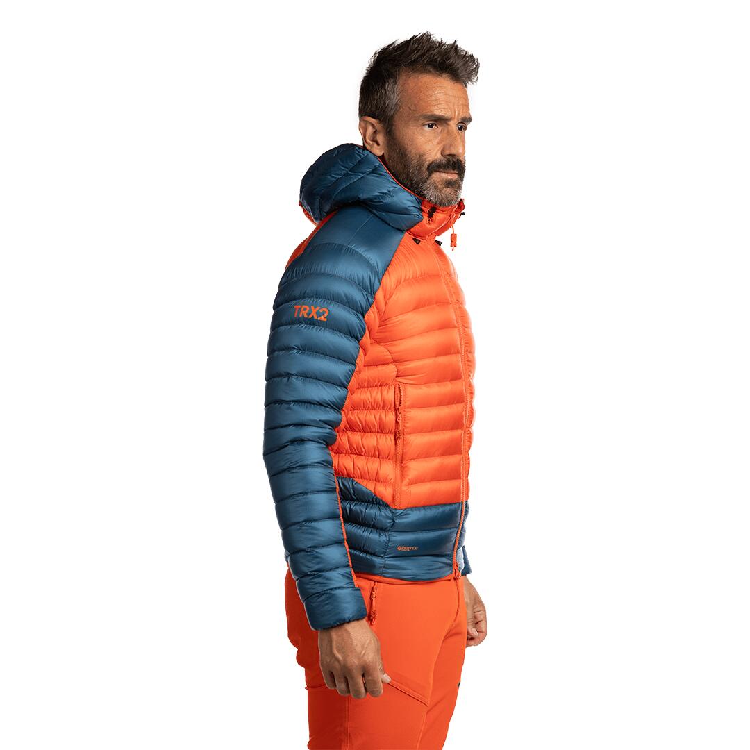 Plumífero para Hombre Trangoworld Trx2 800 pro Naranja/Azul/Negro 180g 800cuin 5/7