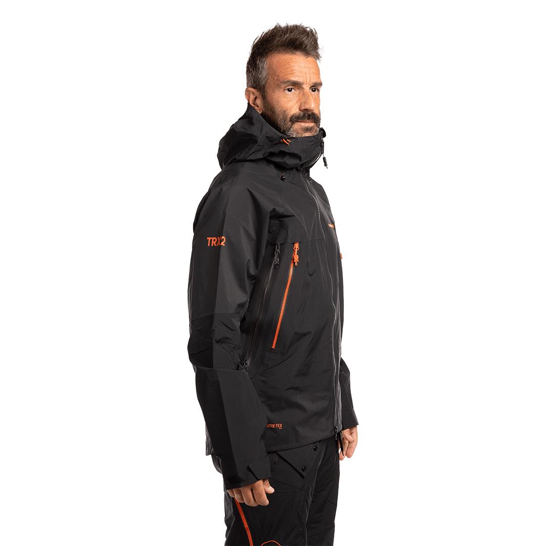 Chaqueta para Hombre Trangoworld Trx2 shell pro Negro/Negro/Naranja Impermeable 5/7
