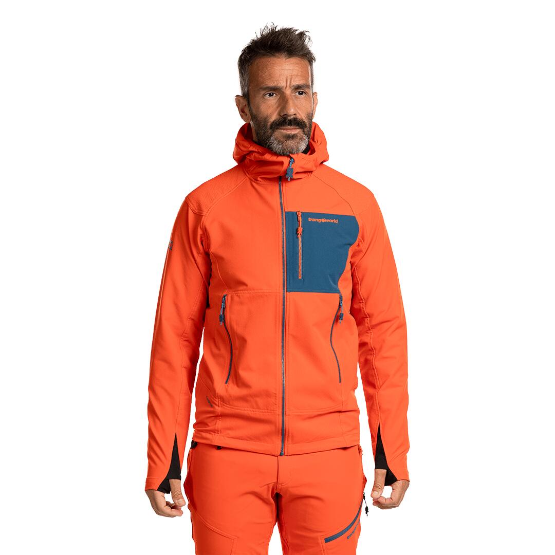 Softshell para Hombre Trangoworld Trx2 dura pro Naranja/Azul 3/7