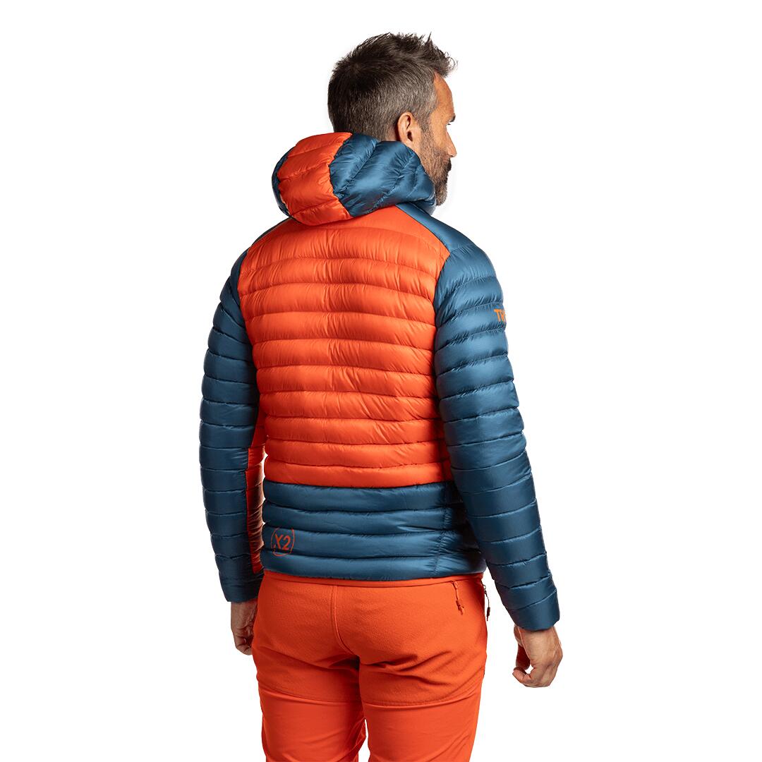 Plumífero para Hombre Trangoworld Trx2 800 pro Naranja/Azul/Negro 180g 800cuin 4/7
