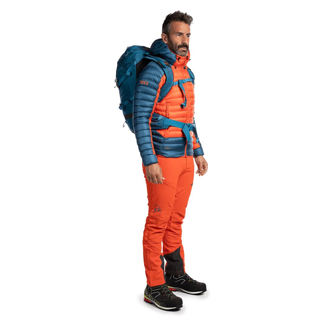 Plumífero para Hombre Trangoworld Trx2 800 pro Naranja/Azul/Negro 180g 800cuin 6/7