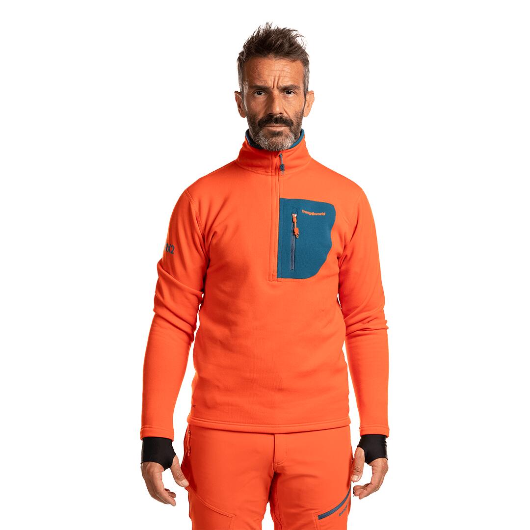 Jersey para Hombre Trangoworld Trx2 stretch pro Naranja/Azul/Negro 3/7