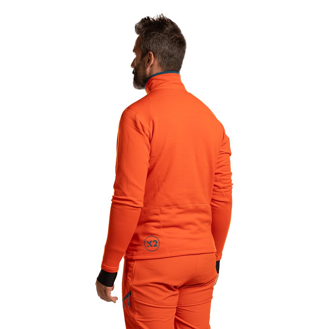 Jersey para Hombre Trangoworld Trx2 stretch pro Naranja/Azul/Negro 4/7