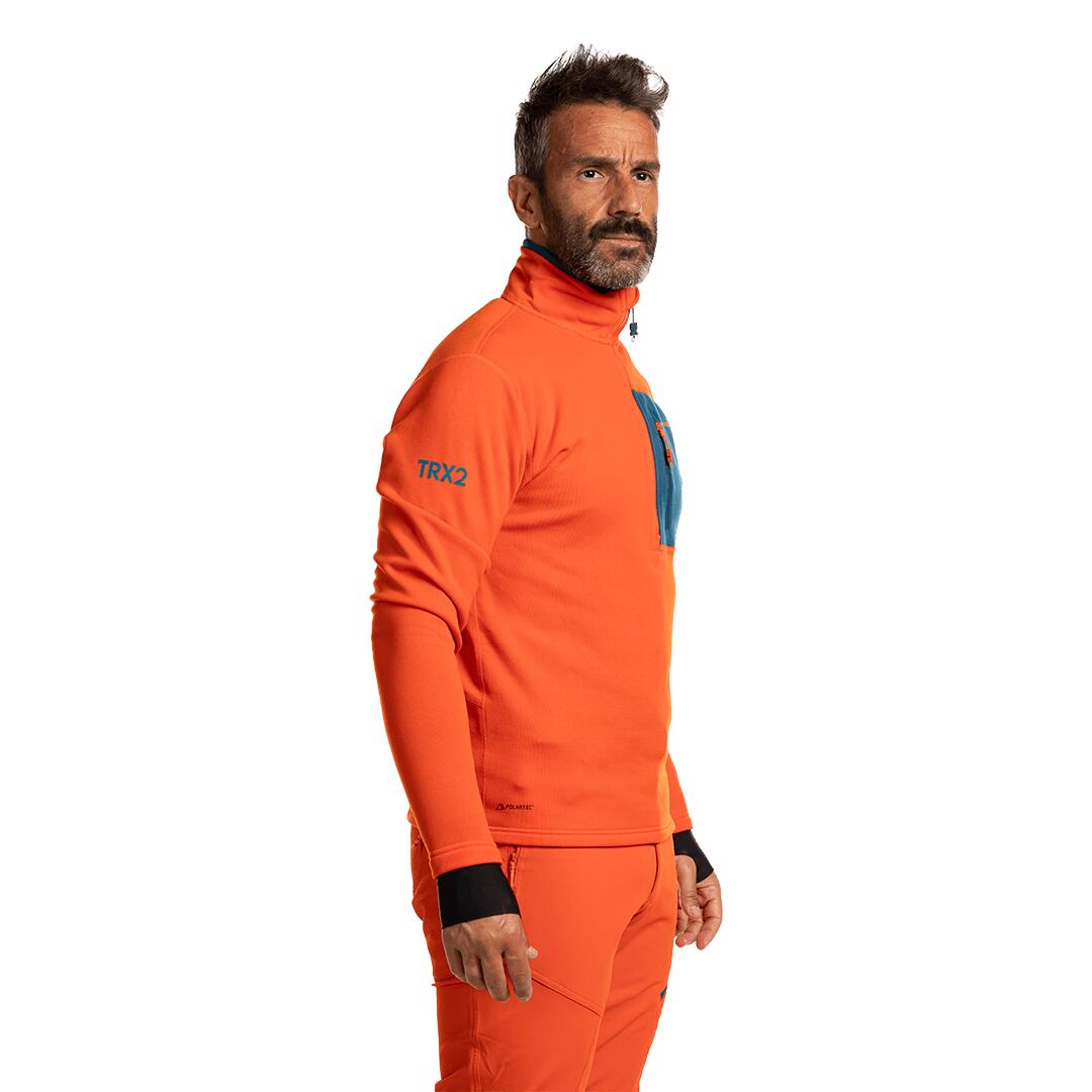Jersey para Hombre Trangoworld Trx2 stretch pro Naranja/Azul/Negro 5/7