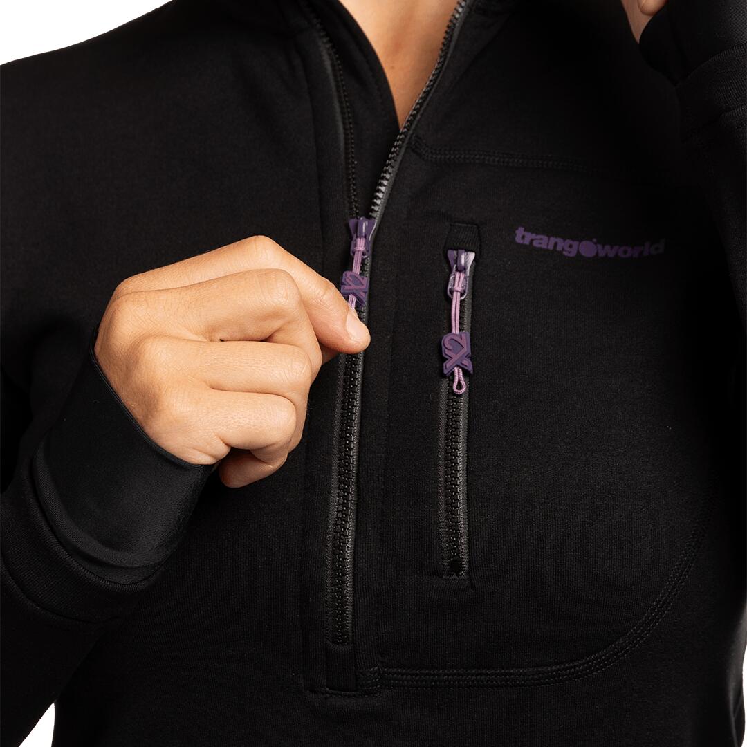 Jersey para Mujer Trangoworld Trx2 stretch wm pro Negro/Morado 6/7