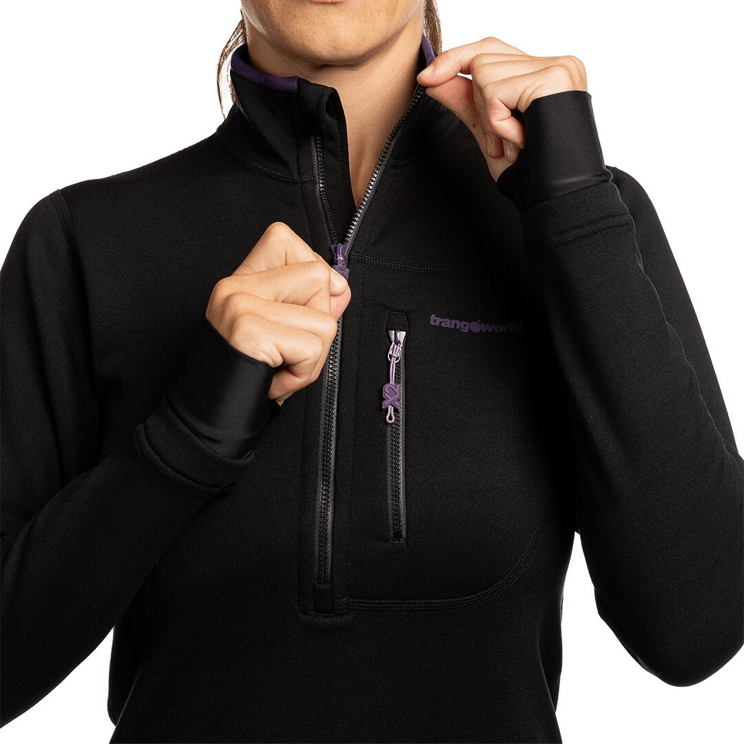 Jersey para Mujer Trangoworld Trx2 stretch wm pro Negro/Morado 5/7