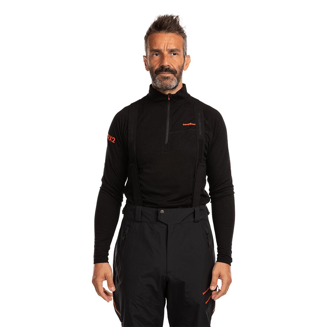 Camiseta térmica manga larga para Hombre Trangoworld Trx2 wool pro vd Negro 3/7