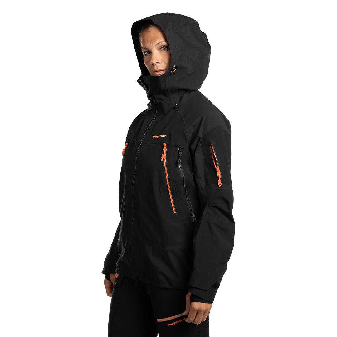 Chaqueta para Mujer Trangoworld Trx2 shell wm pro Negro/Negro/Rosa Impermeable 5/7