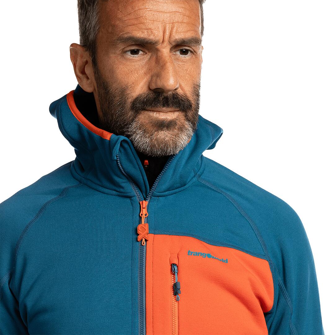 Forro polar para Hombre Trangoworld Trx2 stretch pro Azul/Negro/Naranja 5/7