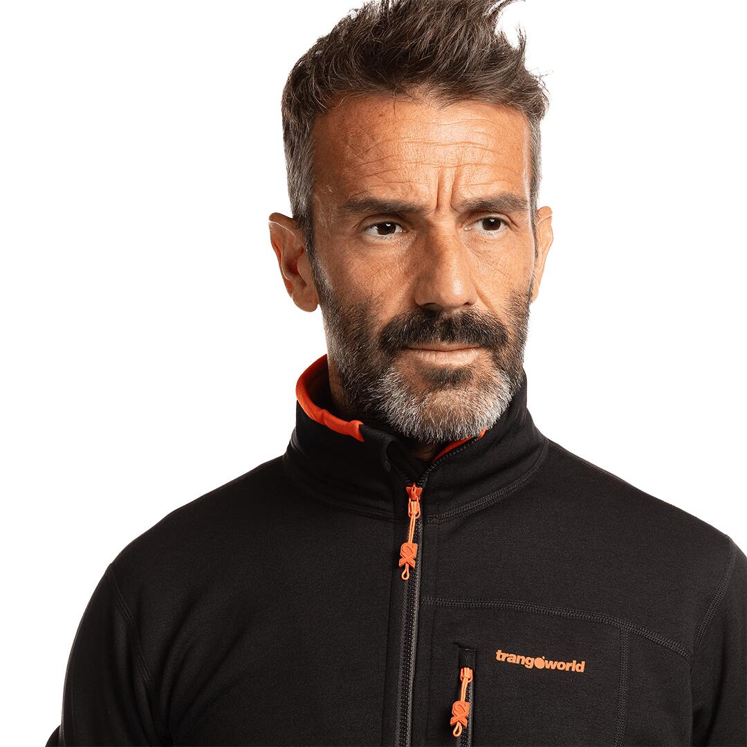 Jersey para Hombre Trangoworld Trx2 stretch pro Negro/Naranja 5/6
