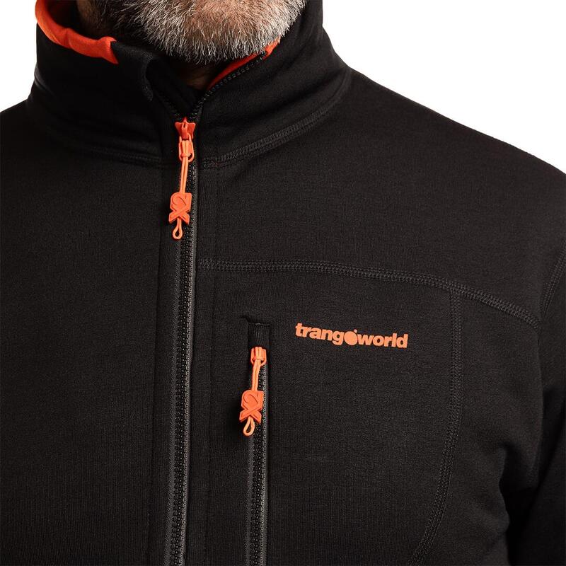 Pullover para Hombre Trangoworld Trx2 stretch pro Negro/Naranja