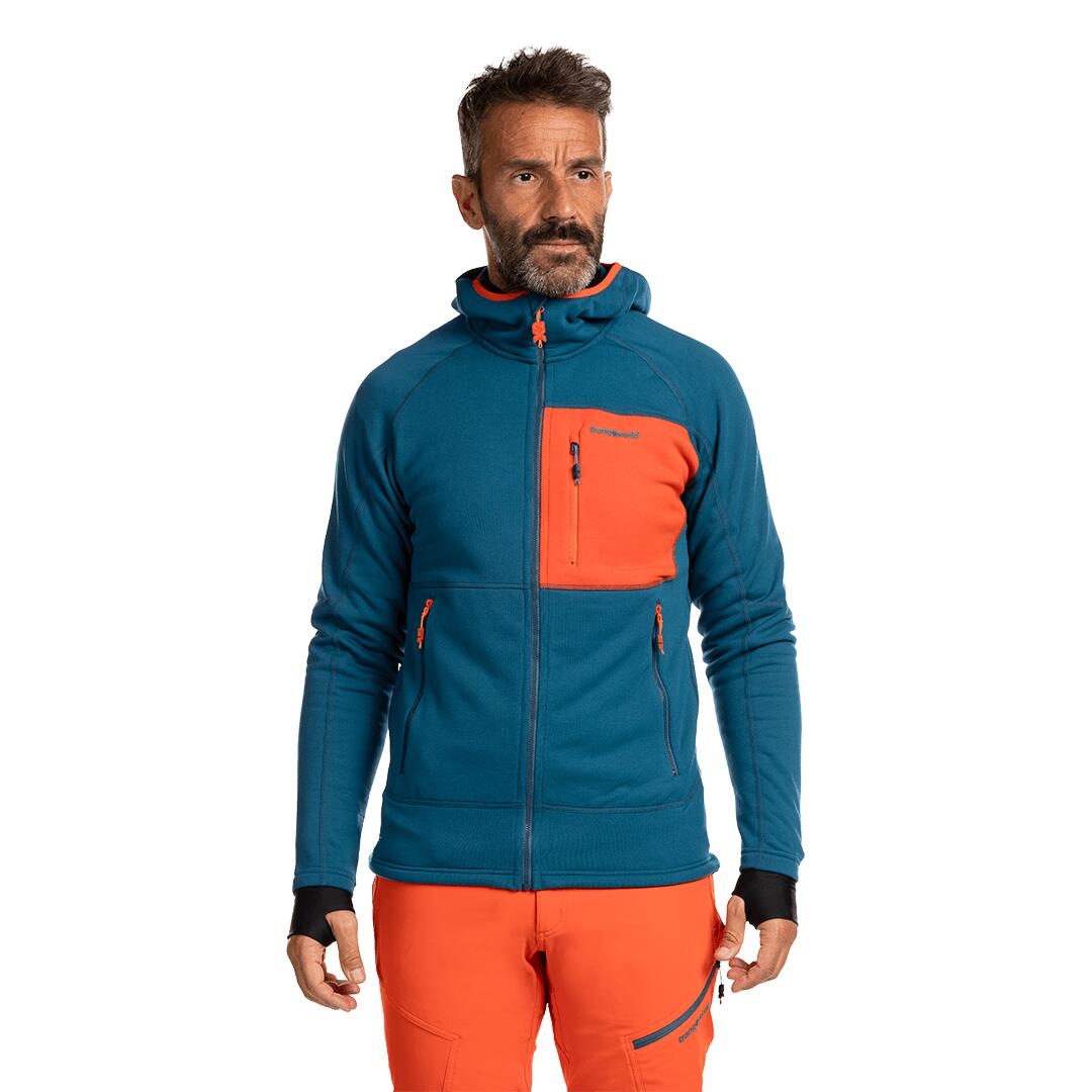 Forro polar para Hombre Trangoworld Trx2 stretch pro Azul/Negro/Naranja 6/7