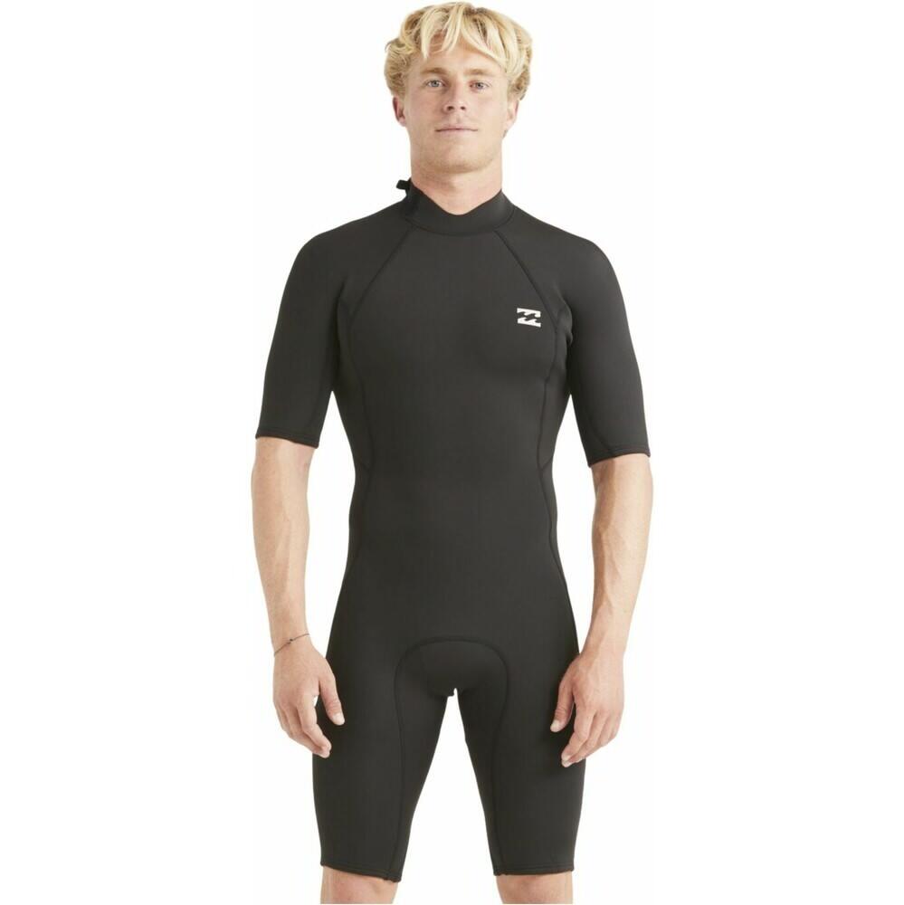 BILLABONG Men's Absolute 2mm Flatlock Back Zip Shorty Wetsuit