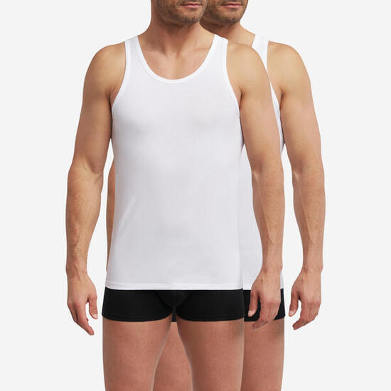 Lot de 2 débardeurs homme thermorégulateur coton
