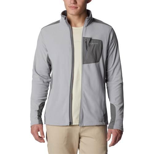 Férfi polár pulóver, Columbia Klamath Range Full Zip Fleece, szürke