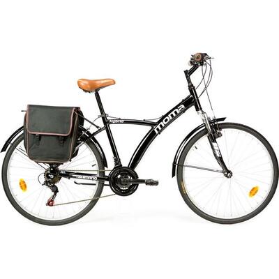 Bicicletta TREKKING. HYBRID 26" . Unisex. Momabikes. nero
