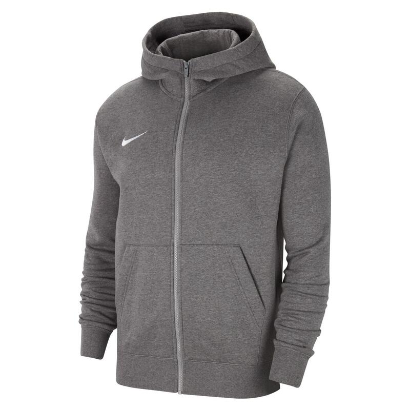 Felpa con cappuccio full zip bambino nike grigio