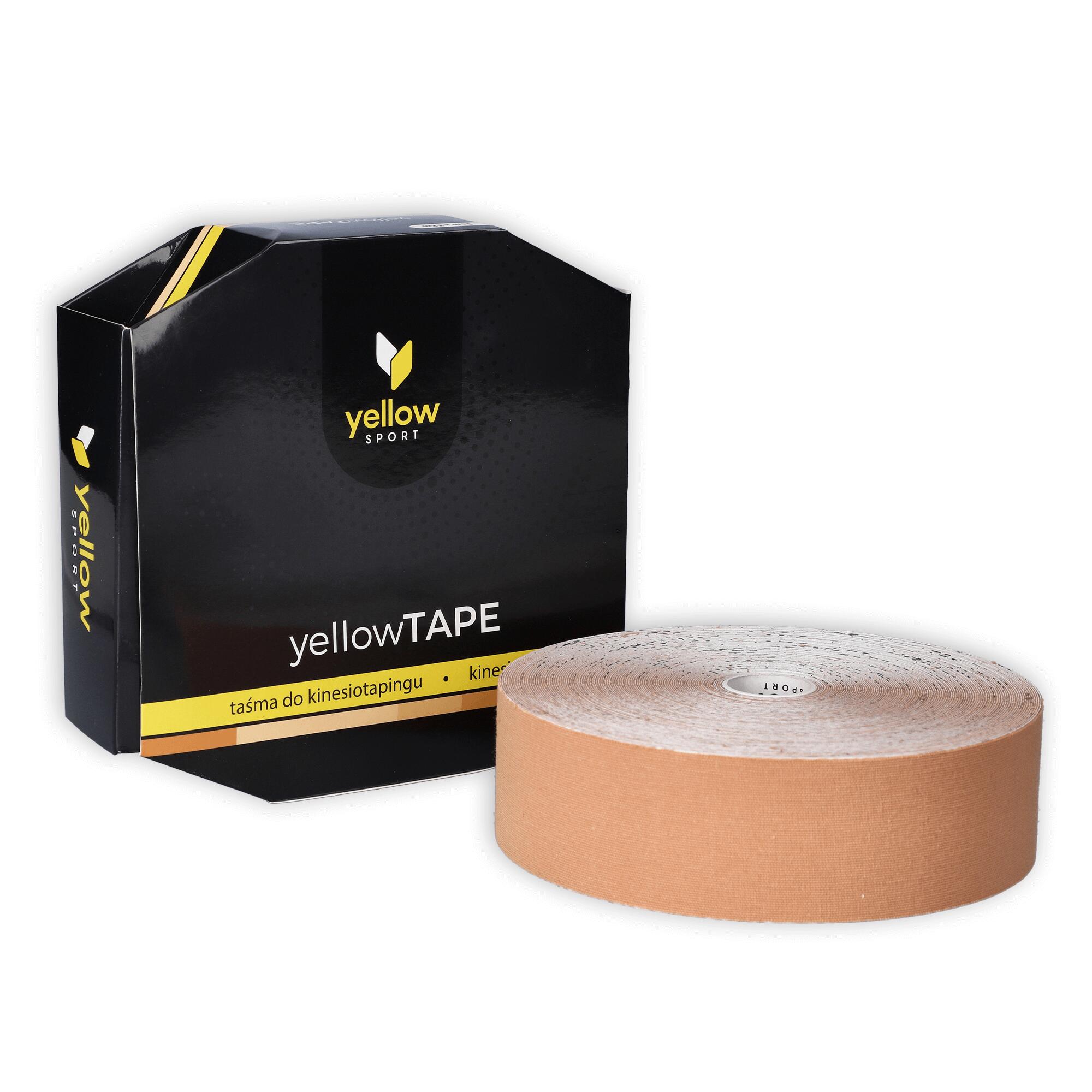 Taśma do kinesiotapingu yellowTAPE - beżowa, 5cm x 32m 2/3