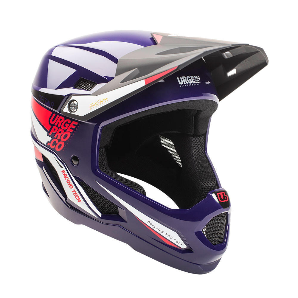 Kask rowerowy Deltar full-face, fioletowy 2/5
