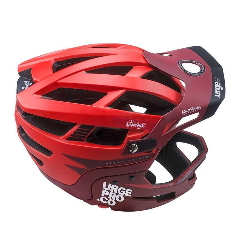 Casque VTT avec mentionière amovible Gringo de la Pampa rouge